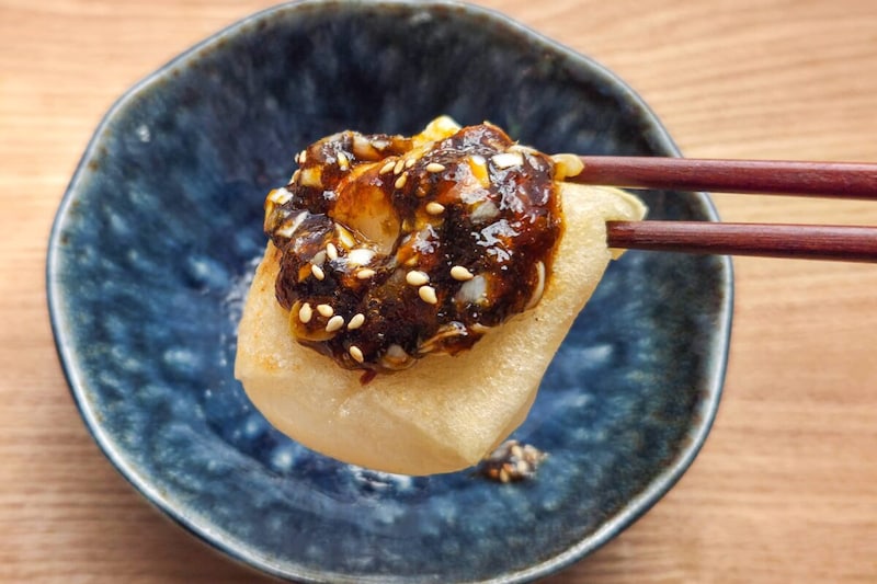 お餅のバター焼きのりねぎソース