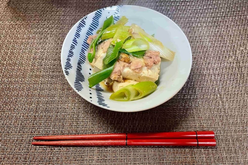 ネギ豆腐のうま煮