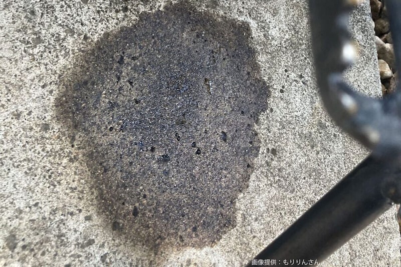 ガソリン漏れバイク