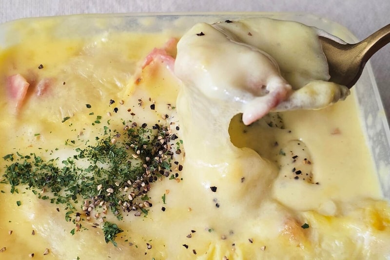 コーンスープでとろける餅・実食