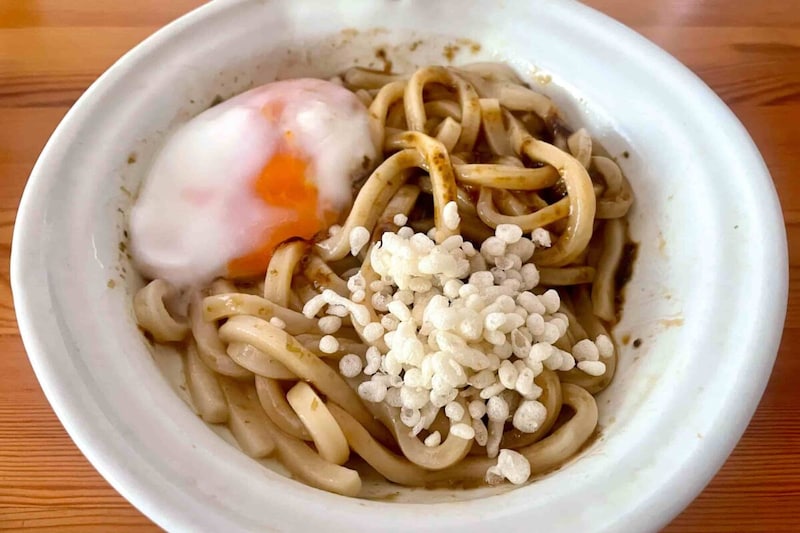 和風磯バター釜玉うどん