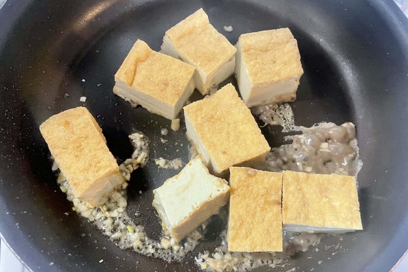 厚揚げペペロンチーノ