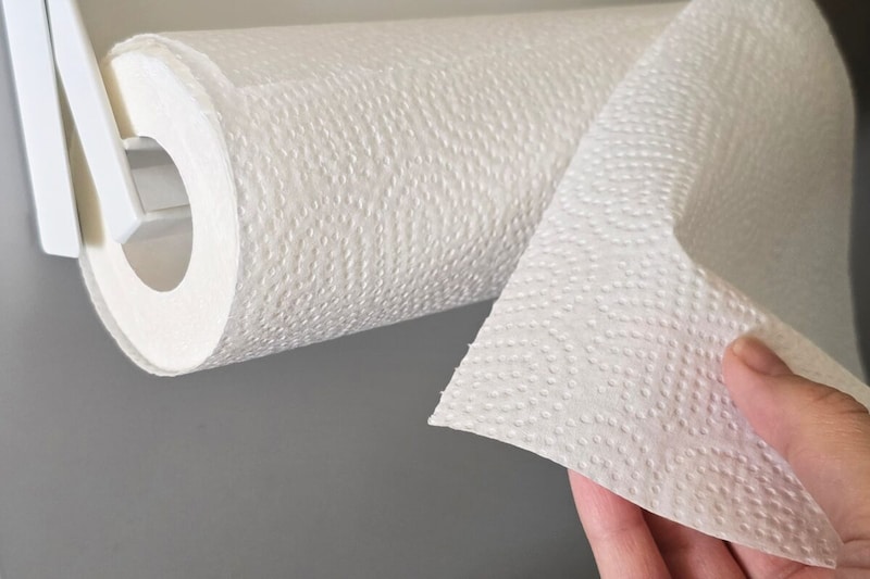 片手でカットマグネットキッチンペーパーホルダー