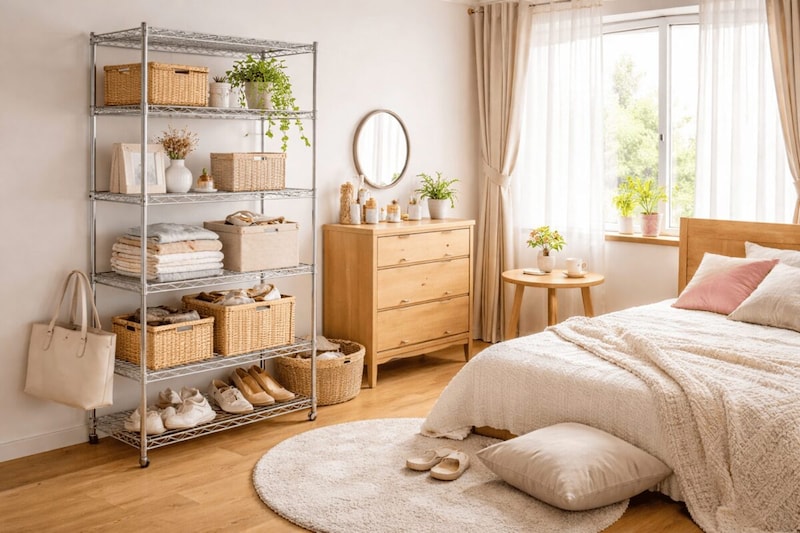 スチールラックがある部屋のイメージ