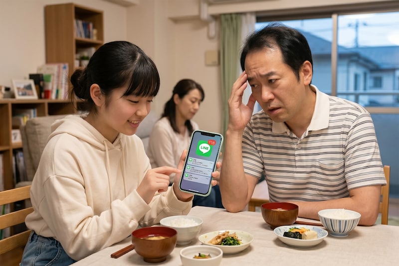 中学生の娘のスマホ、わずか15分で「LINE100件」表示に父親が困惑… 「我が家も同じ」共感の声