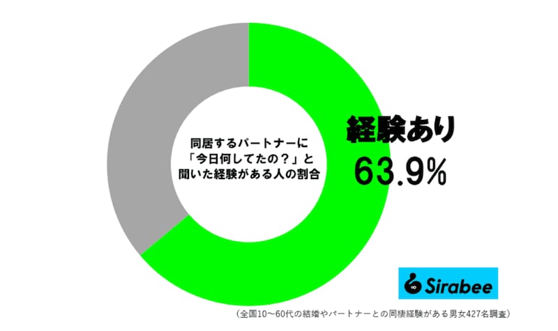 パートナーに「今日何してた？」聞いた経験