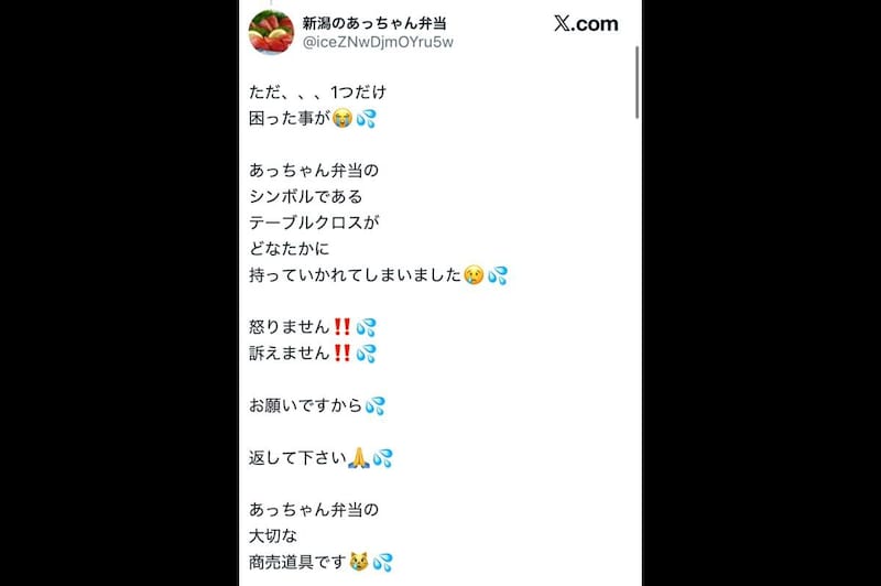 新潟のあっちゃん弁当X