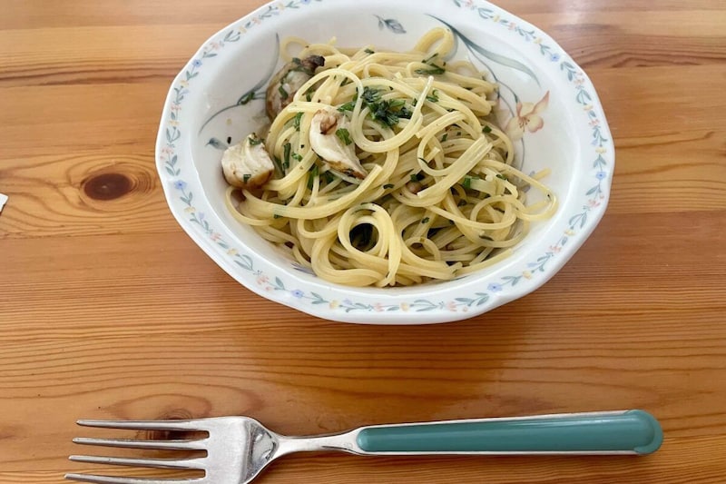 柚子胡椒と大葉のオイルパスタ