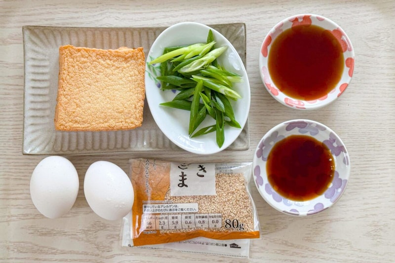 厚揚げの卵とじ丼