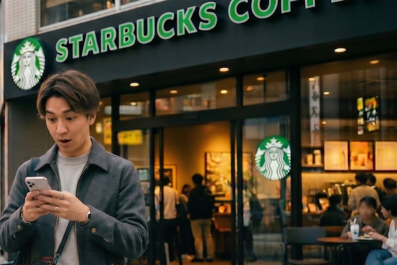 スターバックス・モバイルオーダー（男性）