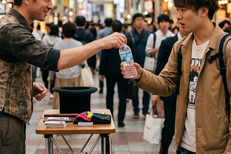 マジシャンから渡された「ペットボトルの中身」、凄いよりもホラーと話題 「どういう仕組み」「怖すぎ」