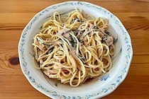 だれウマ氏の「冷製クリームチーズパスタ」は和えるだけで激ウマ　大葉の爽やかさが決め手