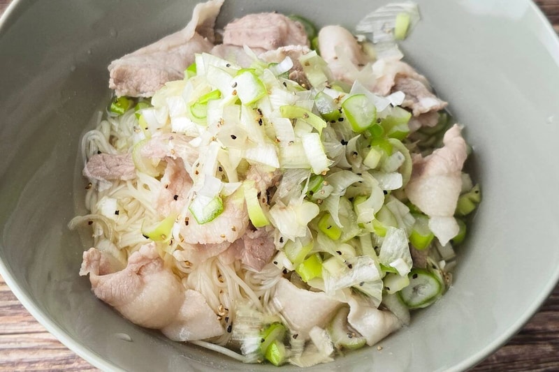 ねぎ塩豚しゃぶそうめん