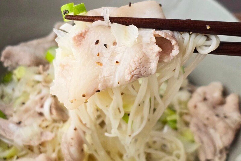 ねぎ塩豚しゃぶそうめん