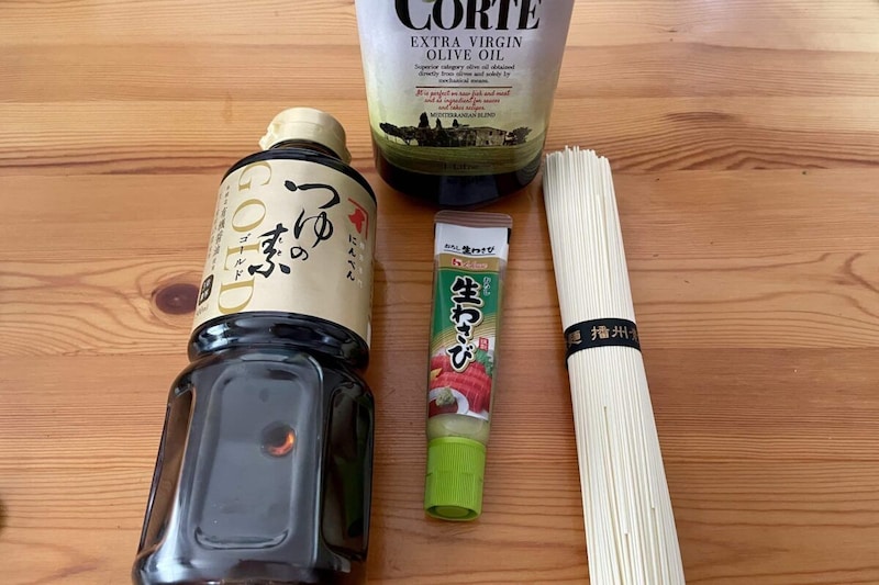 オリーブわさびそうめん