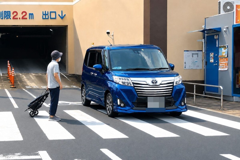 横断歩道で歩行者を優先しない車