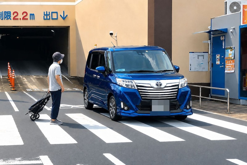 手を挙げて横断歩道渡る女性を車が無視、「あり得ない」「私有地ならセーフ」で議論勃発　警察に「道交法の解釈」聞いた