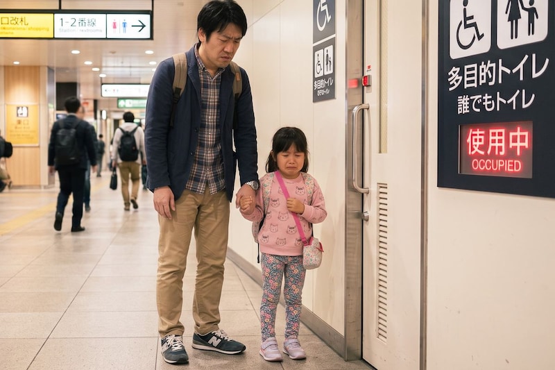 トイレ前で女児を連れた父親が困っていて…　見かねた女性の“勇気ある行動”に称賛「尊敬しかない」