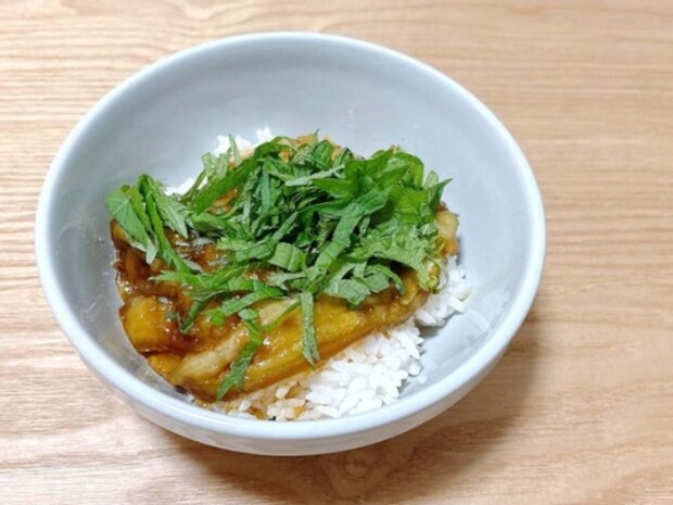 茄子の蒲焼丼