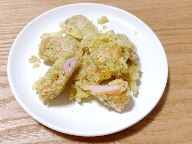おさかなのソーセージの磯辺揚げ