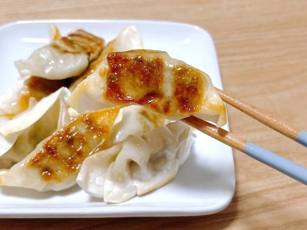 ホットサンドメーカーで餃子