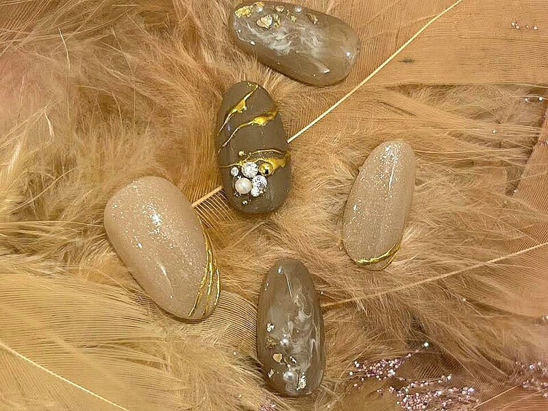 さりげない バレンタインネイル