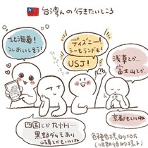 【漫画】台湾人と在台日本人に「日本のどこへ行きたい？」と質問したら？　正反対な回答に「激しく同感」