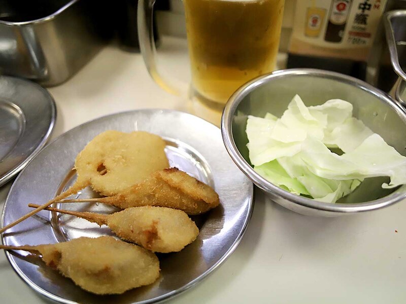 牛串120円×3 蓮根160円 生ビール中 490円