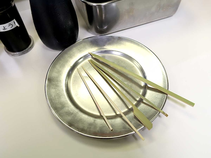 一番短いのが120円串、長く大きくなると高くなっているのでイメージしやすい