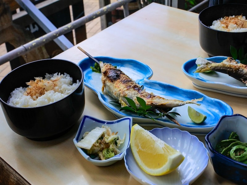 子持ち鮎の塩焼き