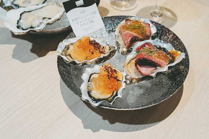 おまかせ生牡蠣3ピース／生牡蠣のカクテル4ピース