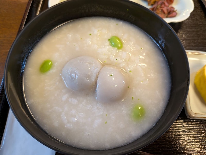 9月下旬の万葉粥は小芋。色々な季節に訪れて全種類食べてみたい！