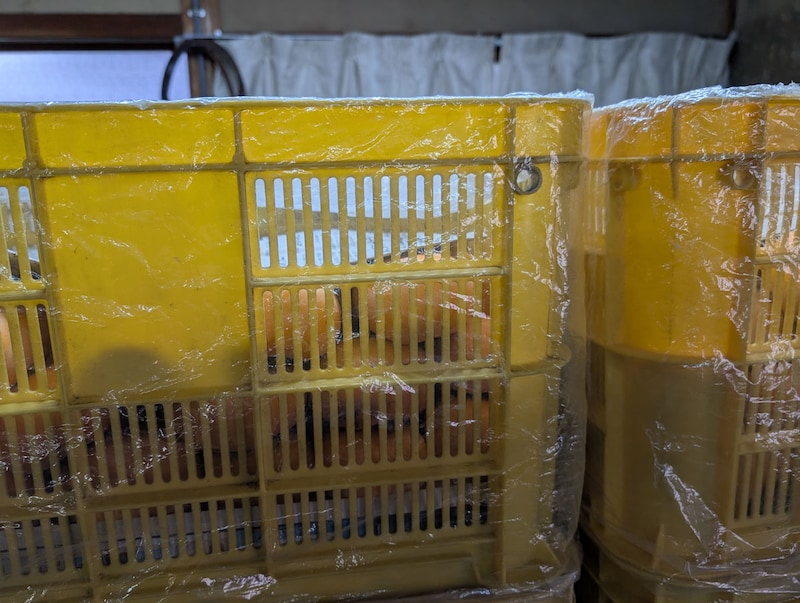 この状態から、さらにカバーをかけて密閉