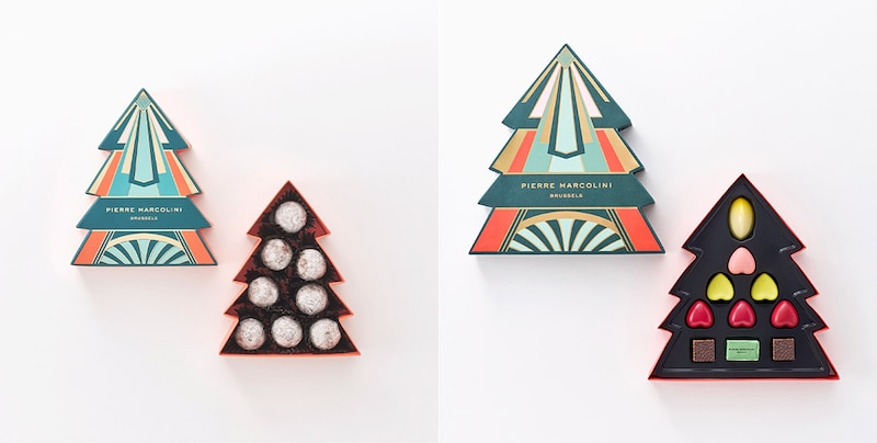 左：プティ サパンドゥ ノエル（8個入）3,564円／右：グラン サパン ドゥ ノエル（10個入）4,644円