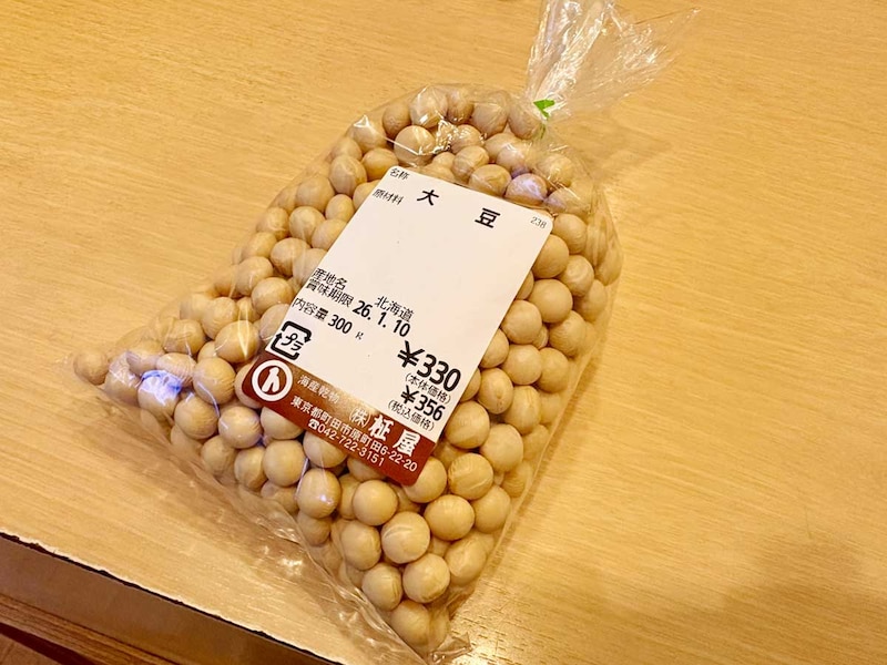 北海道産「鶴の子大豆」300g 356円（税込）