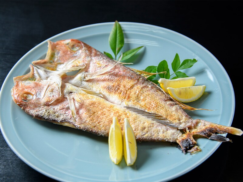 若狭名物ぐじの焼き物。優しく上品な味わいの白身魚