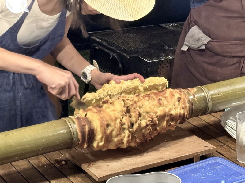 バウムクーヘンを焼いていく