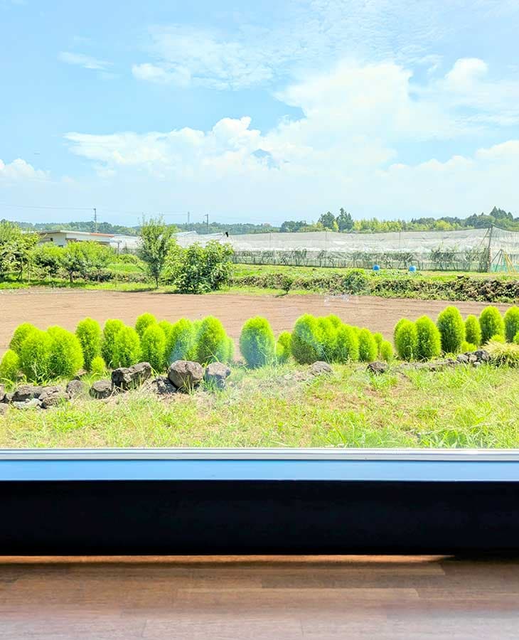 窓から見える四季折々の富士山もケーキの魅力を引き立てる演出の一つ