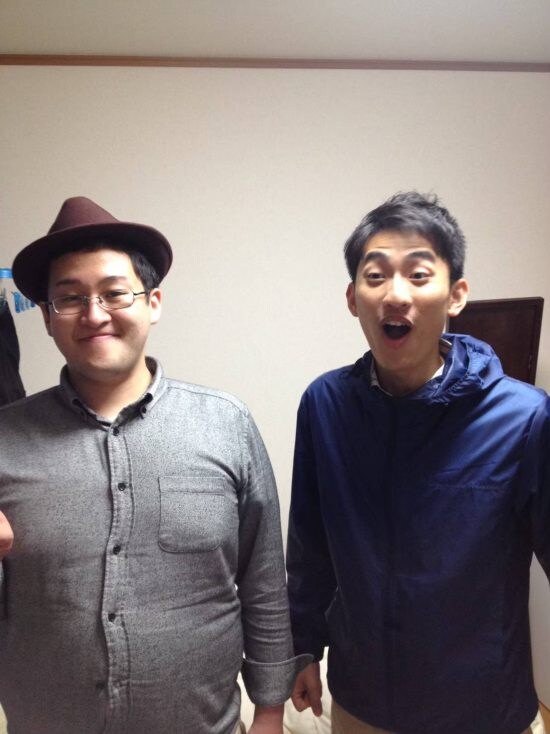 大学生時代のぐんぴぃと土岡