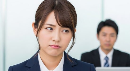 上司にイライラする女性社員