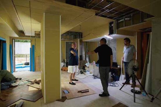 三國シェフ、工事現場にて