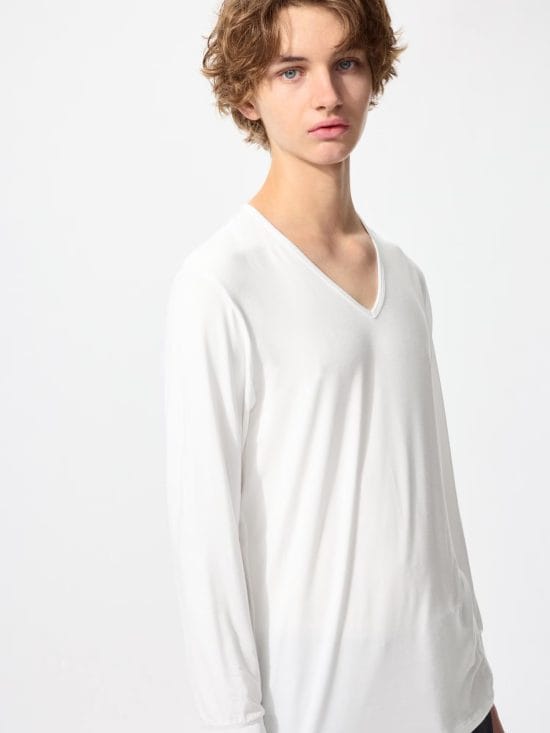 ヒートテックVネックT/9分袖