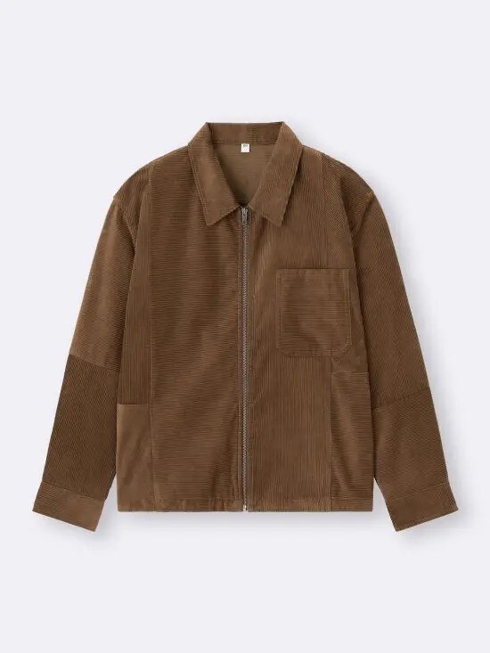コーデュロイジップアップシャツジャケット