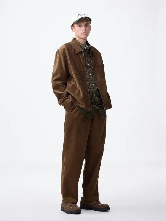 コーデュロイジップアップシャツジャケット