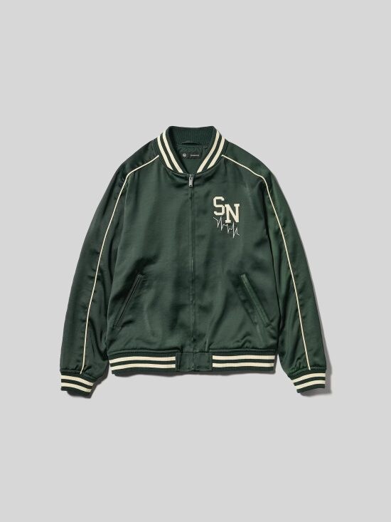 サテンリブブルゾン