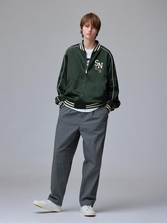 サテンリブブルゾン