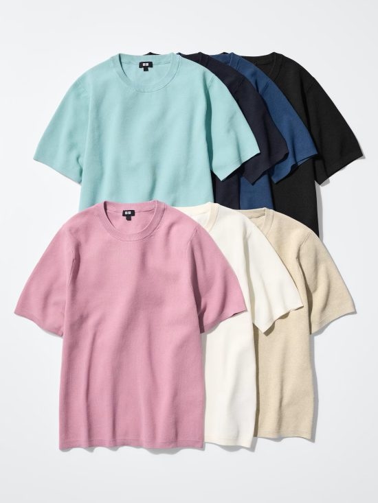 ウォッシャブルミラノリブニットTシャツ