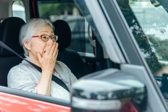 配達中に起きた接触事故
