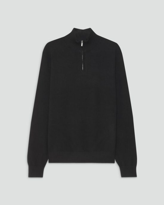 Cashmere 3 Hilles Quarterzip Sweater