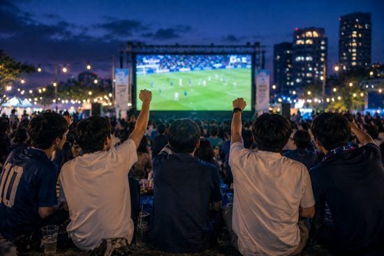 サッカー観戦